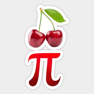 Red Cherry Pi Sticker